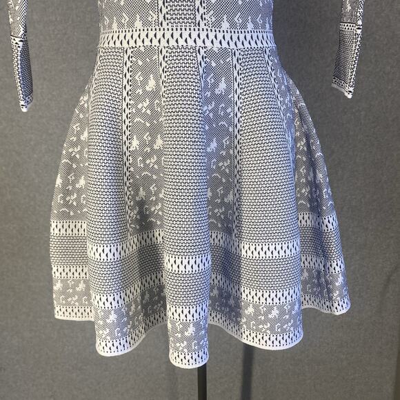 🖤 Gianni Bini Black & White Fit & Flare Dress - Picture 4 of 13